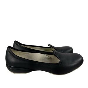 KURU Leather Loafers Womens Size 6 Black Comfort Flats KURUSOLE Support